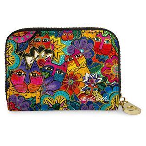 3769 RFID Secure Armored Zipper Wallet by Laurel Burch Laurel's Garden